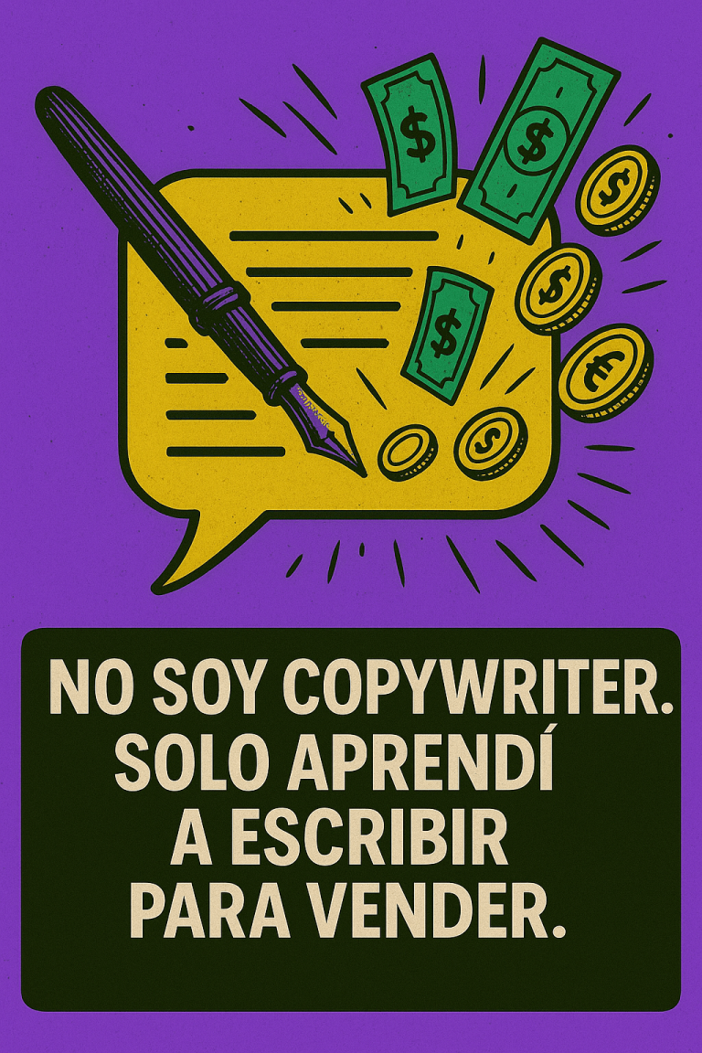 Persona que escribe para vender sin ser copywriter profesional, logrando ventas reales con palabras.
